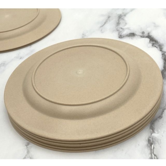 CHANYI Bamboo Plates - 100% Compostable Plant-Based Bamboo Fiber, Durable, Eco Friendly, Biodegradable & Disposable, for Eating