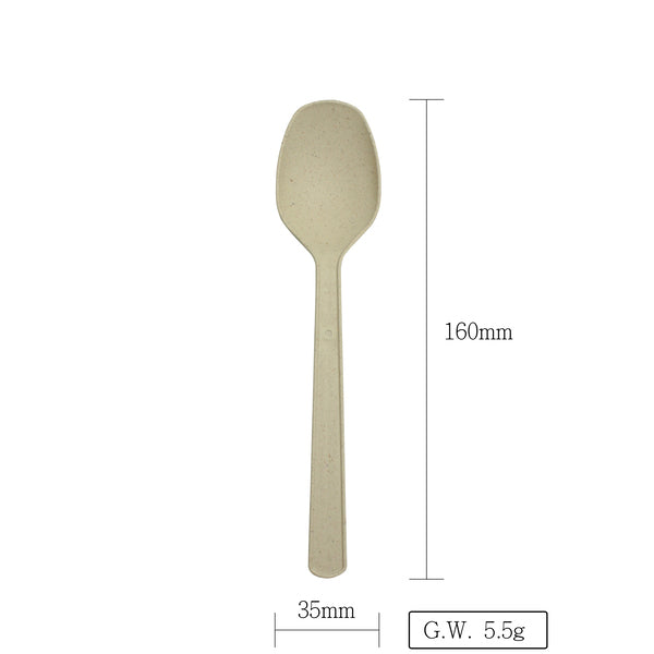 CHANYI Bamboo Fiber Spoon, Eco Friendly, Biodegradable, Compostable and Disposable Spoon