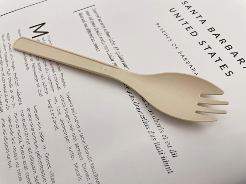 CHANYI Bamboo Fiber Spork , Eco Friendly, Biodegradable, Compostable and Disposable Spork