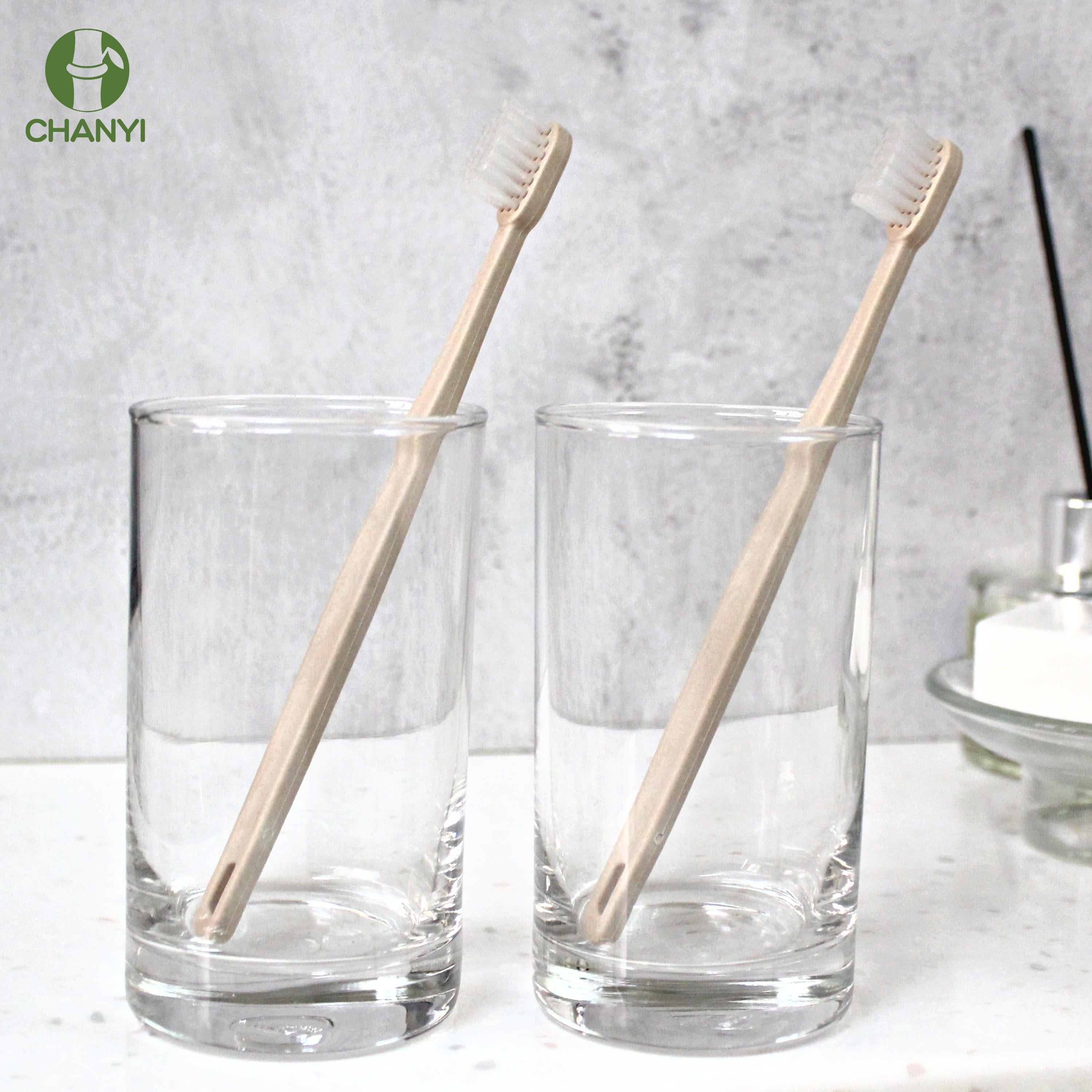 medium bamboo toothbrush soft bristles natural bpa-free eco-friendly compostable sustainable recyclable green manual travel hotel toothbrushes health - CHANYI eco